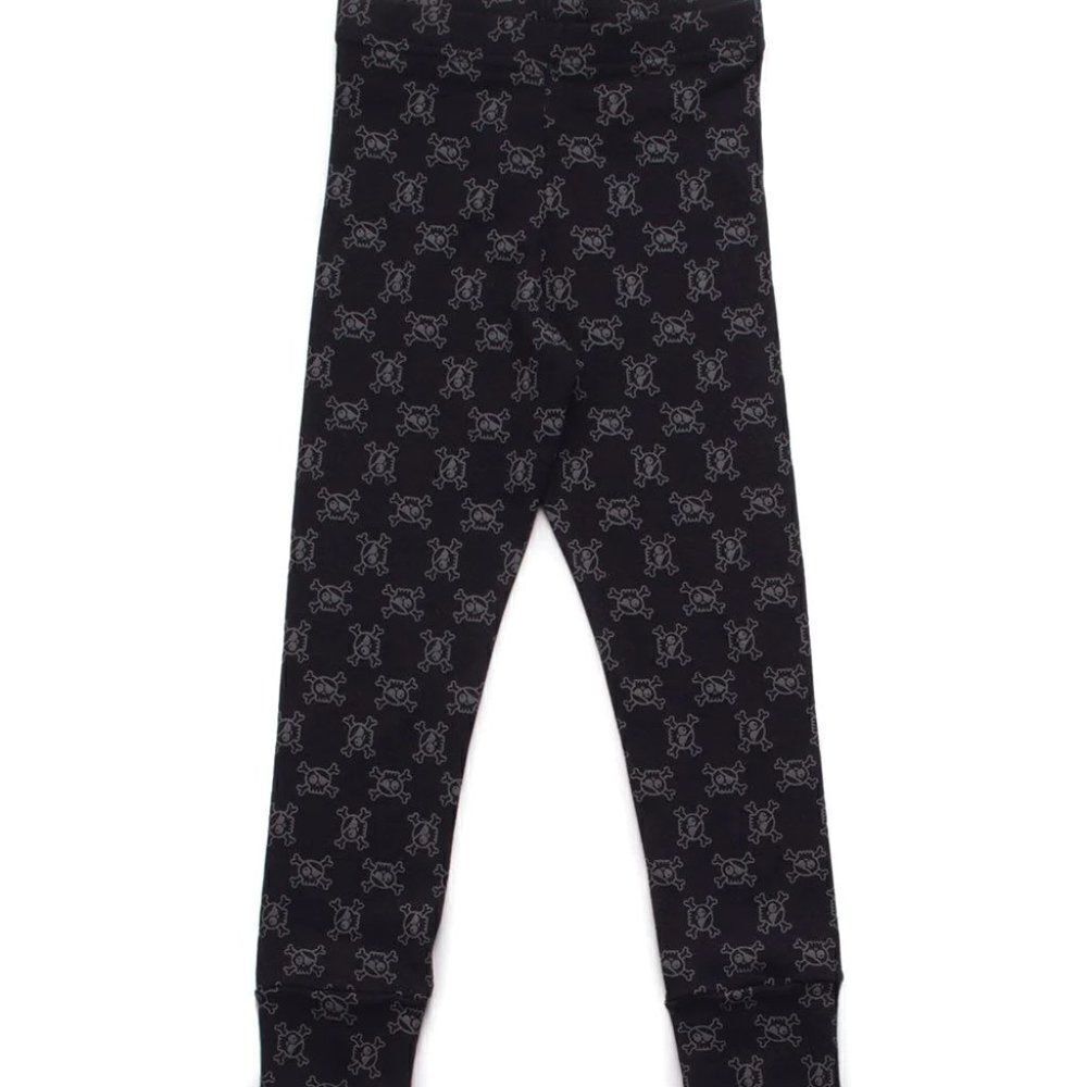Nununu Kids' All Over Skull Leggings - size 18-24 months in Black